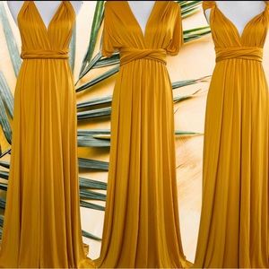 Brand New Infinity Bridesmaid Dress in Yellow Mustard